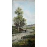 J. OWEN, LANDSCAPES, A PAIR, SIGNED, OIL ON CANVAS, 58 X 29CM