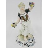 A ROYAL CROWN DERBY FIGURE OF SPRING, 23CM H, RED PAINTED KING STREET MARK, TITLE AND 'SECOND'