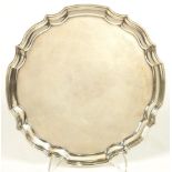 AN ELIZABETH II SILVER SALVER, 25 CM W, BIRMINGHAM 1965, 12OZS 16DWTS++GOOD CONDITION