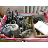 MISCELLANEOUS METALWARE, INCLUDING A BRASS DAVY LAMP BY THE WOLF SAFETY LAMP COMPANY LIMITED