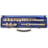 A W. T. ARMSTRONG SILVER PLATED FLUTE, CASED