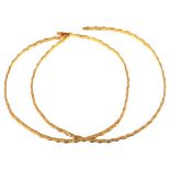 TWO INDIAN GOLD BANGLES, UNMARKED, 15G++BANGLES CUT