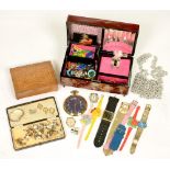 MISCELLANEOUS COSTUME JEWELLERY AND WRISTWATCHES