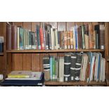 THREE SHELVES OF MISCELLANEOUS BOOKS, INCLUDING HISTORY, ETC