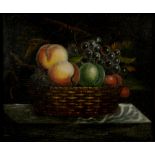 19TH C SCHOOL, STILL LIFE WITH FRUIT, OIL ON BOARD, 25 X 31CM