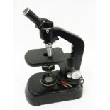 A WATSON 144018 MICROSCOPE WITH LENSES IN FITTED CASE