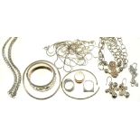 MISCELLANEOUS SILVER JEWELLERY, 259G++GENERAL WEAR CONSISTENT WITH AGE