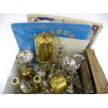 MISCELLANEOUS ORNAMENTAL BRASS WARE, ELECTRO-PLATED ARTICLES, ETC