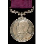 ARMY LONG SERVICE AND GOOD CONDUCT MEDAL, EDWARD VII, 1900 S S MAJOR E ALLITT 3RD HUSSARS