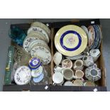 MISCELLANEOUS GLASS AND CERAMICS, INCLUDING COPELAND SPODE TEA AND DINNER WARE, ETC