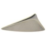 A GEORG JENSEN SILVER BROOCH, 327 DESIGNED BY HENNING KOPPEL, IMPORT MARKED LONDON 1965, 5.2 X 2.7