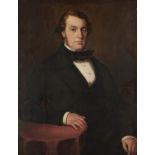 ENGLISH SCHOOL, 19TH CENTURY PORTRAIT OF A GENTLEMAN seated half length, oil on canvas, 91 x 71cm,