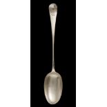 A GEORGE II SILVER HASH SPOON Hanoverian pattern, 35.5cm l, maker JG in script, London 1754, 5ozs