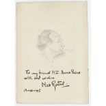 o†CHARLES PAINE (1895-1967) THE HEAD OF THE MUSICIAN MAX ROSTAL signed with initials, pencil, laid