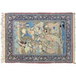 A FINE ISFAHAN PICTORIAL RUG 270 x 162cm++Good condition