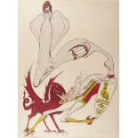 o†GERALD SCARFE, CBE (1936- ) INVESTITURE SOUVENIR 1969 lithograph by the Curwen Studio, signed by