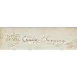 WILLIAM CAMDEN (1551-1623) AND SIR HENRY WOTTON (1568-1639) PIECES SIGNED the first when