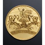 GERMANY, PRUSSIA. FREDERICK WILLIAM IV (1795-1861) GOLD MEDAL FOR SCIENCE BY J L JACHTMANN AND C C