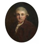 AFTER SIR JOSHUA REYNOLDS PORTRAIT OF DAVID GARRICK oil on canvas laid on panel, 21 x 18cm++Canvas