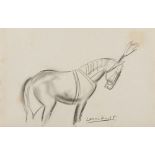 o†DAME LAURA KNIGHT, DBE, RA, RWS (1877-1970) CIRCUS HORSE signed, pencil, 18.5 x 28.5cm,