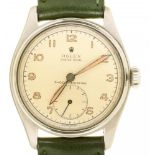 A ROLEX STAINLESS STEEL GENTLEMAN'S WRISTWATCH OYSTER ROYAL maker's winding crown marked ROLEX SUPER