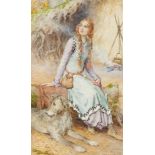 WILLIAM HENRY MARGETSON (1861-1940) MAID MARIAN signed, watercolour, 55.5 x 33cm++Good condition