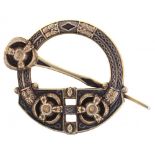 AN IRISH VICTORIAN SILVER GILT TARA BROOCH the reverse inscribed West & Son, College Green,