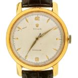 A ROLEX 18CT GOLD GENTLEMAN'S WRISTWATCH PRECISION 3.4cm++Movement in apparently working order, dial