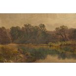 CHARLES WILDE (1845-1905) THE RIVER TRENT NEAR NOTTINGHAM signed and dated '78, on canvas, 29.5 x