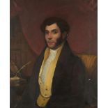 ENGLISH SCHOOL, EARLY 19TH CENTURY PORTRAIT OF JOHN WADSWORTH OF NOTTINGHAM seated half length in