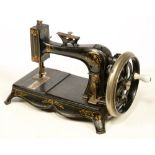 A CAST IRON SEWING MACHINE, C1890, MAKERS UNKNOWN,