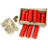 MISCELLANEOUS UNITED KINGDOM COINS, BASE METAL, MAINLY IN SCARLET CARD TUBES