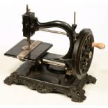 A WANZER, 1889, SERIAL 66537 HANDCRANK SEWING MACHINE, SEWING MACHINE CO LTD, LONDON WHO IMPORTED