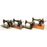 THREE SINGER SEWING MACHINES, 1920S, serial F448197, DISPLAY, SUITABLE FOR PARTS, A CLEOPATRA