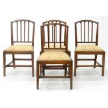 A SET OF FOUR VICTORIAN MAHOGANY DINING CHAIRS