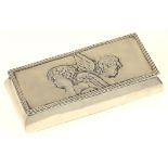 AN EDWARD VII SILVER TRINKET BOX, 11.5 CM W, CHESTER 1901, 2OZS 12DWTS++GOOD CONDITION FOR AGE AND