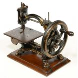 THE ROYAL, 1870, SERIAL 147011 LOCKSTITCH HAND SHUTTLE MACHINE, ROYAL SEWING MACHINE CO, SMALLHEATH,