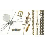 MISCELLANEOUS SILVER AND OTHER COSTUME JEWELLERY++DAMAGE AND WEAR CONSISTENT WITH AGE