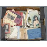 A COLLECTION OF POSTCARDS TO INCLUDE CHROMO BEAUTIES, TOPOGRAPHICAL AND MISCELLANEOUS SUBJECTS,