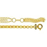 A 9CT GOLD CHAIN AND A 9CT GOLD BRACELET, 22.5G++IN GOOD CONDITION