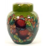 A MOORCROFT FINCH GINGER JAR AND COVER, DESIGNED BY SALLY TUFFIN, 21CM H, IMPRESSED MARKS