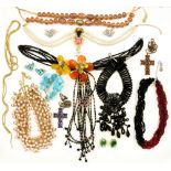 A QUANTITY OF BUTLER AND WILSON COMPRISING NINE NECKLACES, THREE PAIRS OF EARRINGS AND ONE