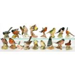 A COLLECTION OF SEVENTEEN, MAINLY BESWICK, BIRDS, VARIOUS, 19CM H, PRINTED MARKS