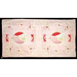 QUEEN VICTORIA'S GOLDEN JUBILEE. FOUR UNUSUAL AUSTRIAN PRINTED COTTON COMMEMORATIVE HANDKERCHIEFS,