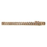 A DIAMOND BRACELET IN 9CT GOLD, 14G++LIGHT WEAR CONSISTENT WITH AGE