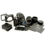 MEDIUM FORMAT PHOTOGRAPHY. A ZENZA BRONICA ETRS TWO LENSES, SEVERAL ACCESSORIES AND INSTRUCTION