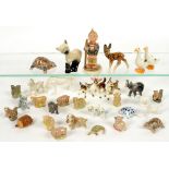 A COLLECTION OF WADE WHIMSIES AND OTHER MINIATURE CERAMIC ORNAMENTS