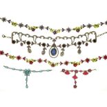 A QUANTITY OF BUTLER AND WILSON FRUIT AND FLOWERS JEWELLERY, COMPRISING FIVE NECKLACES, TWO