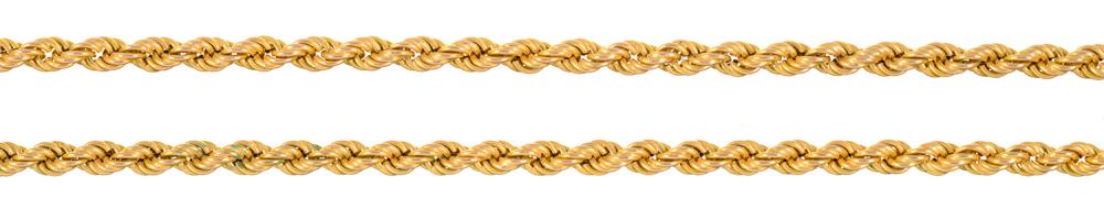 A PRINCE OF WALES TWIST CHAIN IN 9CT GOLD, 7.5G++GOOD CONDITION