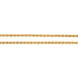 A PRINCE OF WALES TWIST CHAIN IN 9CT GOLD, 7.5G++GOOD CONDITION